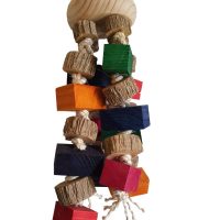 This product has 12 coloured pine blocks with sekelbos in between